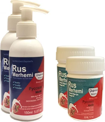 Tüy Dökücü Azaltıcı Rus Merhemi 150 ml 2 Adet + Genital Bölge Merhemi 50 ml 2 Adet Fiyatı, Yorumları ve Özellikleri