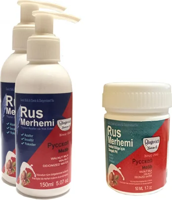 Tüy Dökücü Azaltıcı Rus Merhemi Seti | 150 ml 2 Adet + 50 ml Genital Bölge Merhemi Fiyatı, Yorumları ve Özellikleri