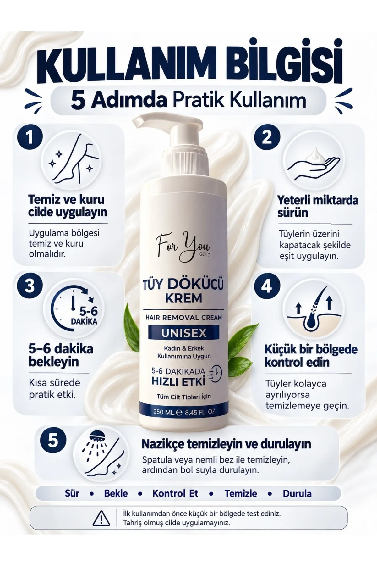 Tüy Dökücü Krem 250 ml – Kadın & Erkek Unisex, Hızlı Tüy Temizliği, Niacinamide & Alpha-Arbutin İçeren Cilt Tonu Eşitleme Aydınlatıcı Formül - Görsel 2