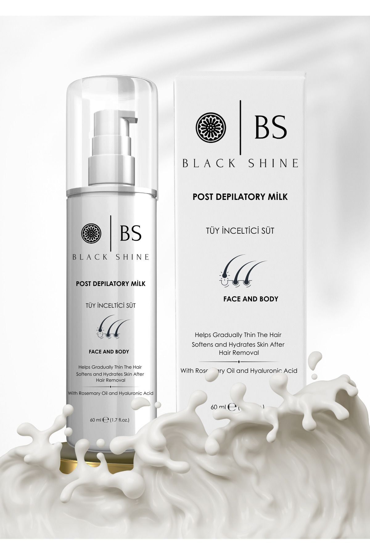Black Shine Bs Tüy İnceltici Ve Nemlendirici Süt İsirgan Otu & Hyaluronik Asit Özlü 60 Ml