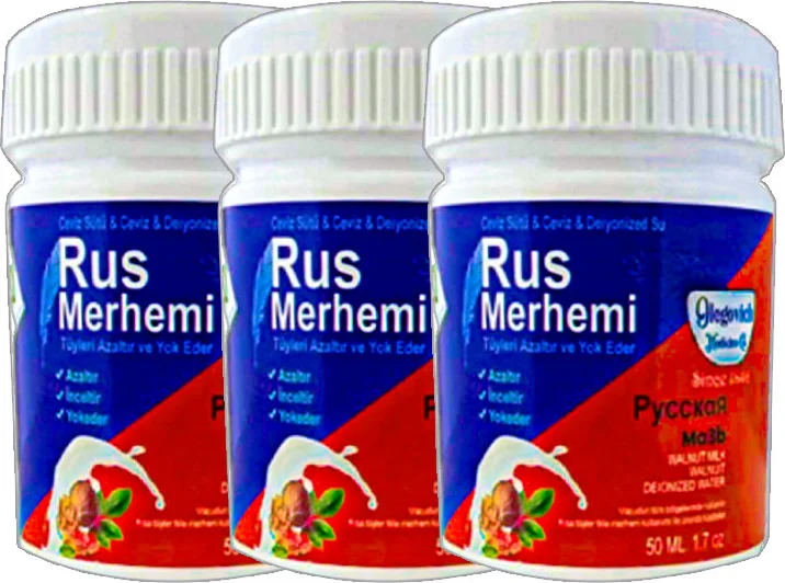Tüy Kremi - 3'lü Paket 50 ml Russ Merhemi ile Etkili Tüy Dökücü Krem