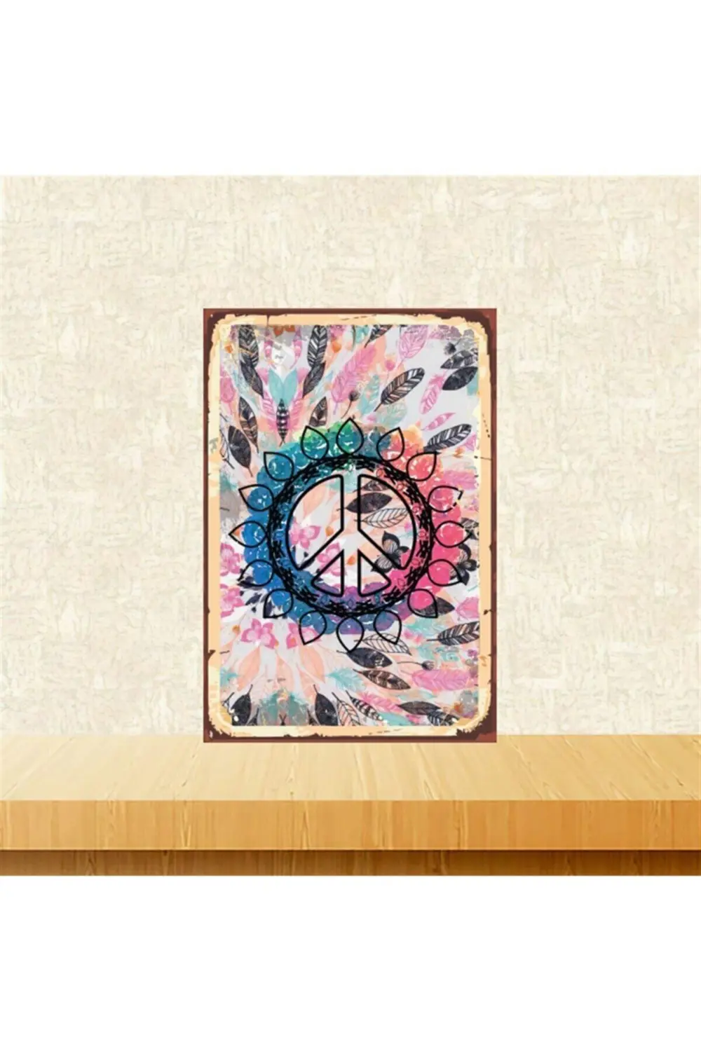 Tüy Peace 20-30 Cm Retro Ahşap Tablo Tkfx5311