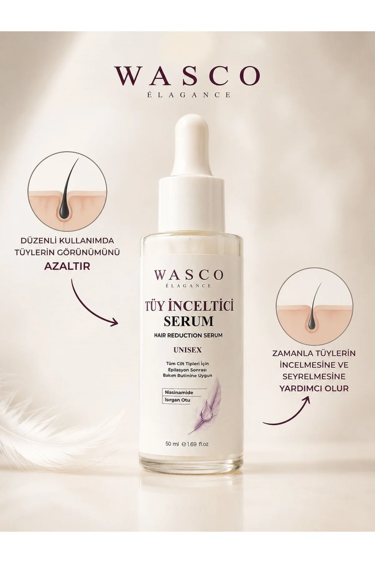 Tüy Serum 2'li Set 50 ml + 50 ml | Epilasyon Sonrası Tüy Azaltıcı Serumu | Unisex | Tüm Cilt Tipleri