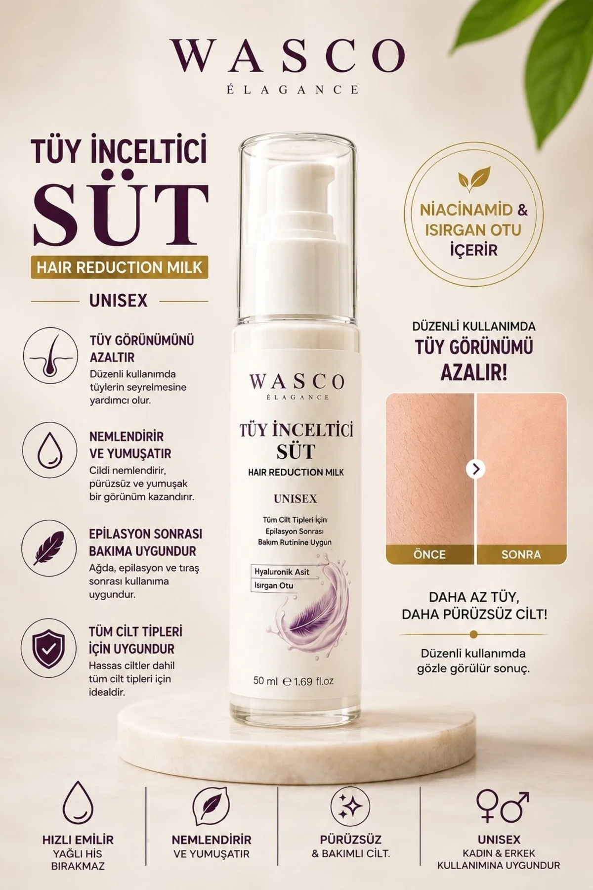 Tüy Serum & Tüy Süt 2'li Set 50 ml + 50 ml | Epilasyon Sonrası Ba