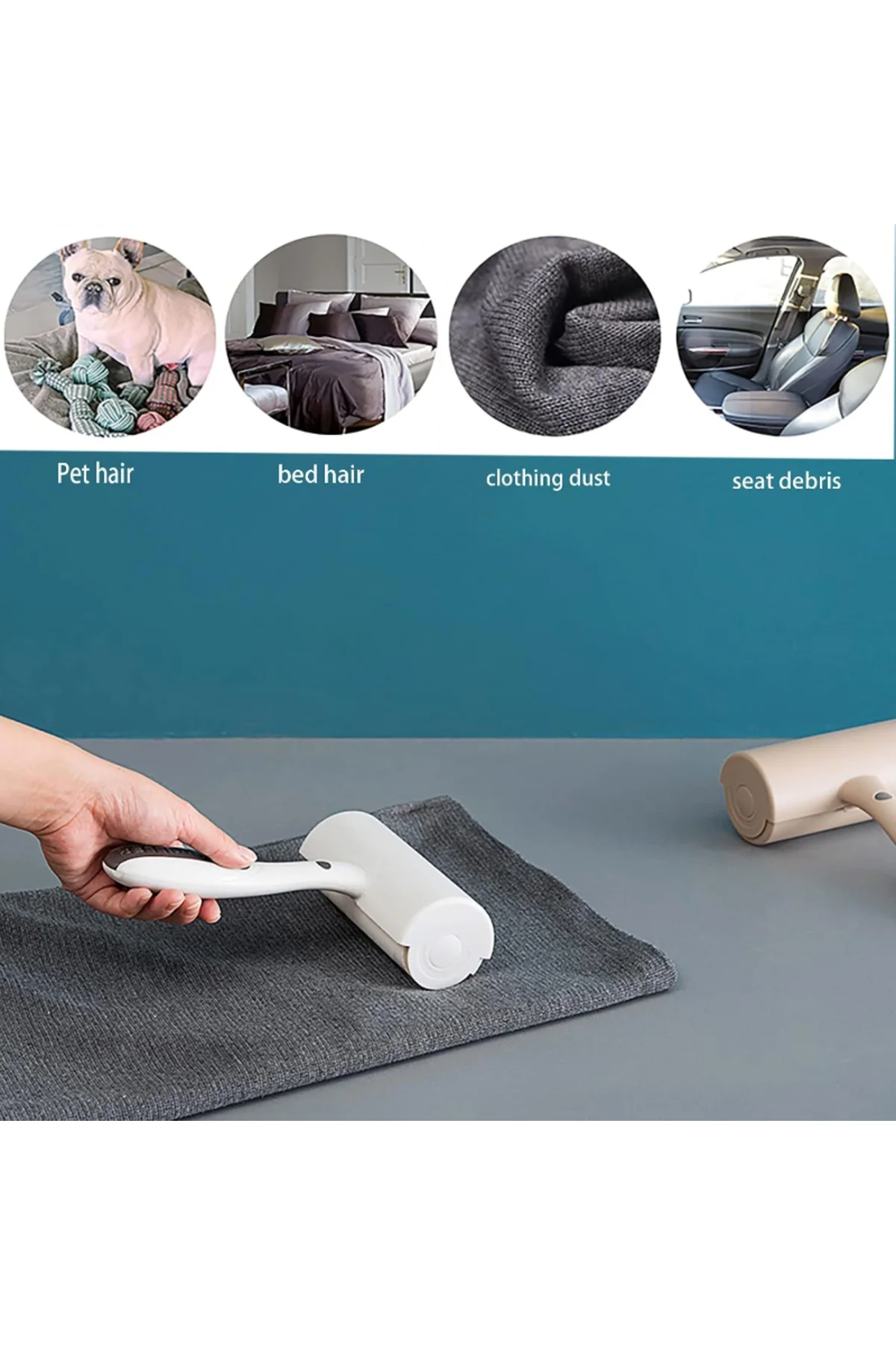 Tüy Toplama Rulosu - Kapaklı - Ergonomik - Taşınabilir - Görsel 5