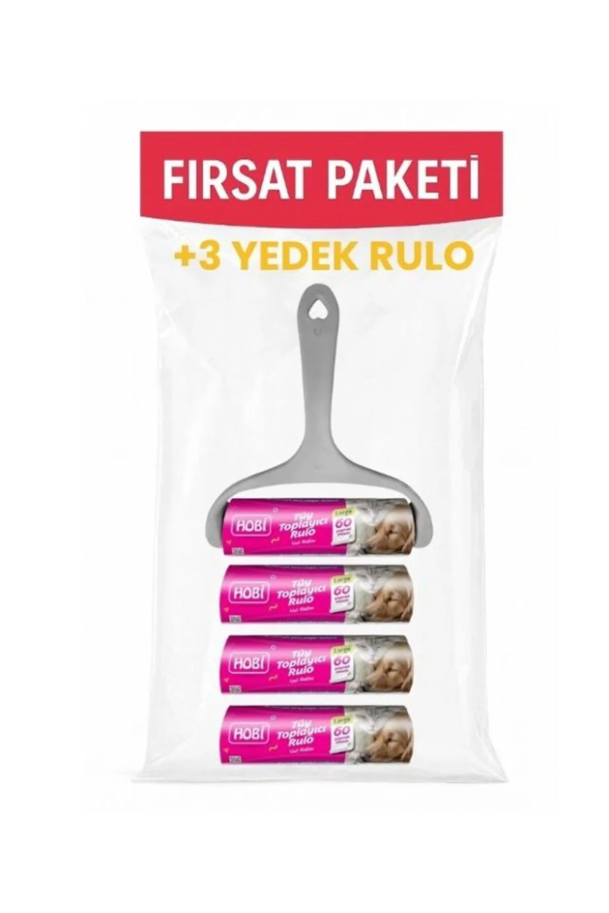 Tüy Toplama Rulosu Large Boy - 16 cm Geniş Başlık, 60 Yaprak + 3 Yedek Tüy Toplama Rulosu Large Boy - 16 cm Geniş Başlık, 60 Yaprak + 3 Yedek