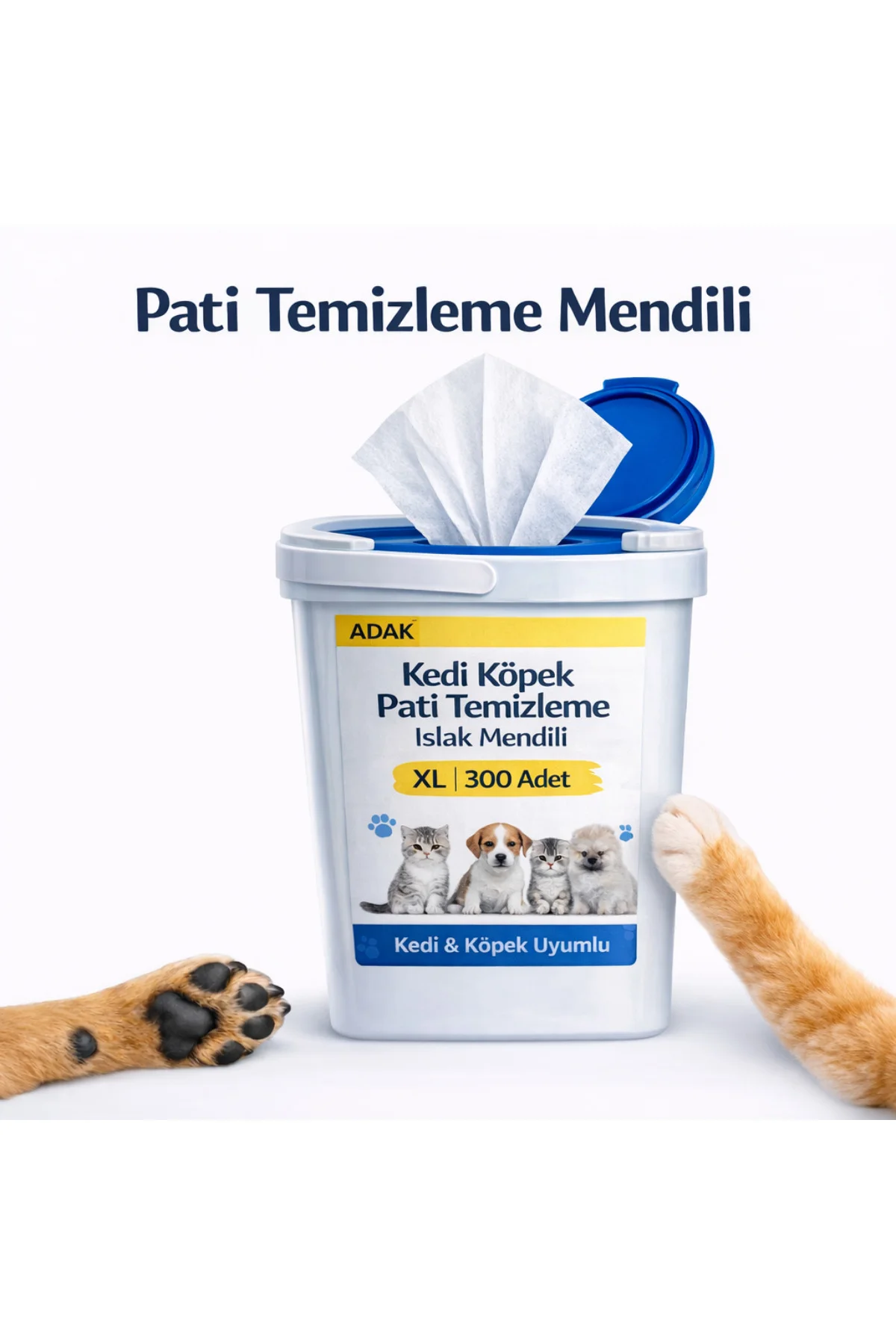 Tüy Ve Pati Temizleme Islak Mendili 300'lü