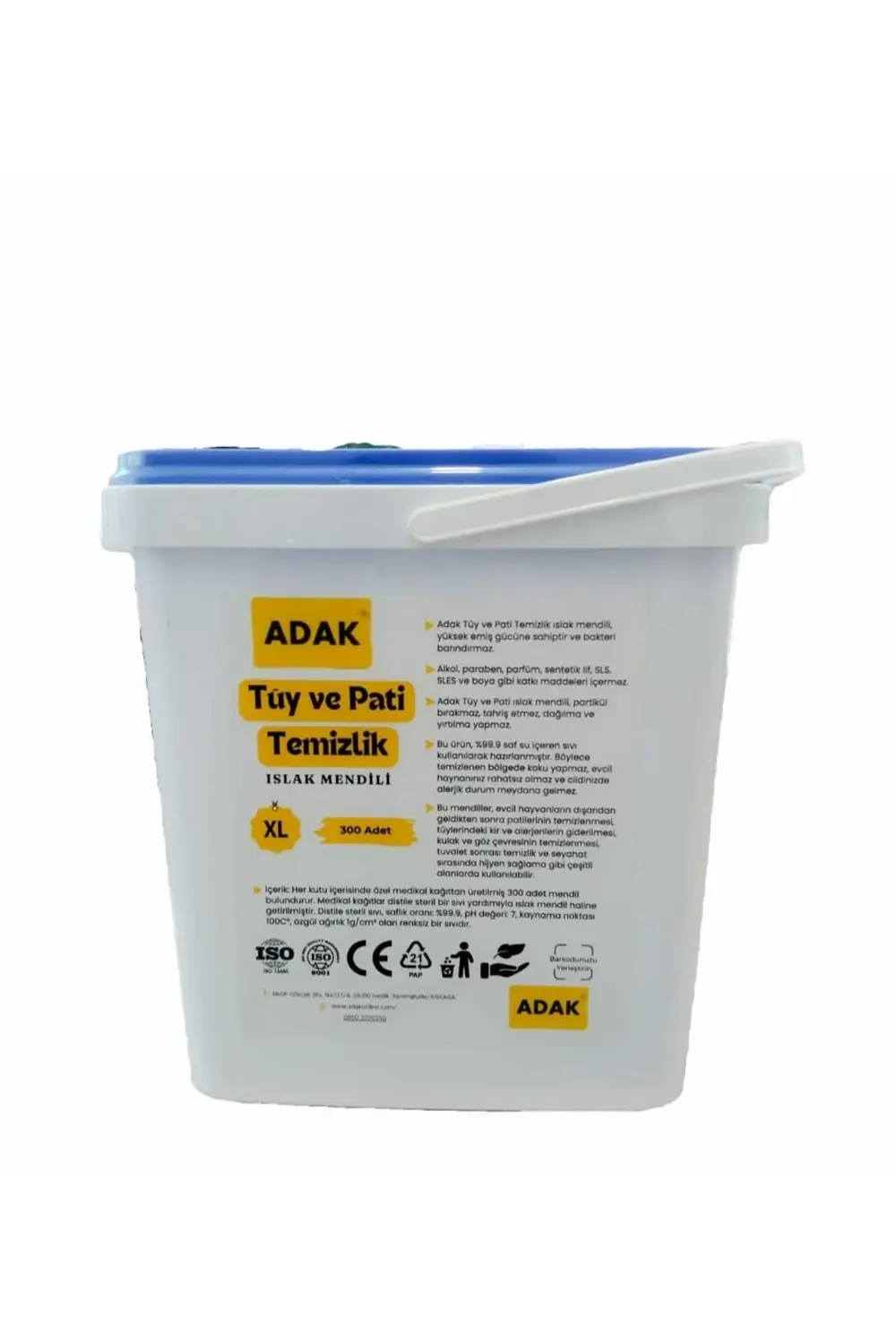 Adak Tüy Ve Pati Temizleme İslak Mendili 300'Lü