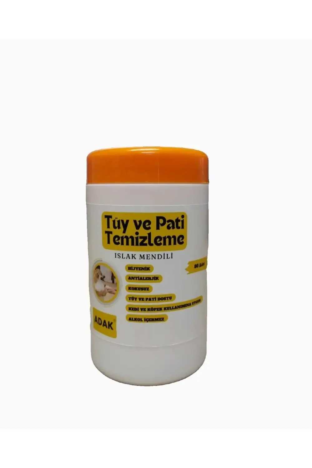 Adak Tüy Ve Pati Temizleme İslak Mendili 80'Li