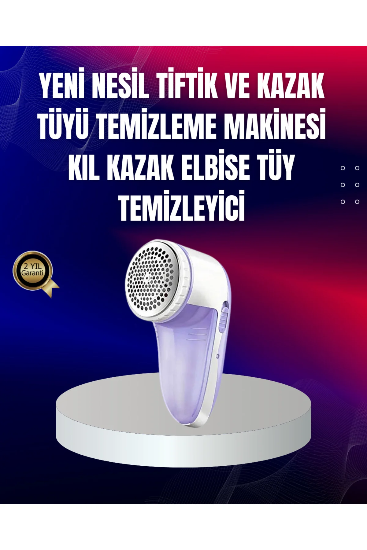 Tüy ve Tiftik Temizleyici – 3 Bıçaklı, 200ml Kapasiteli