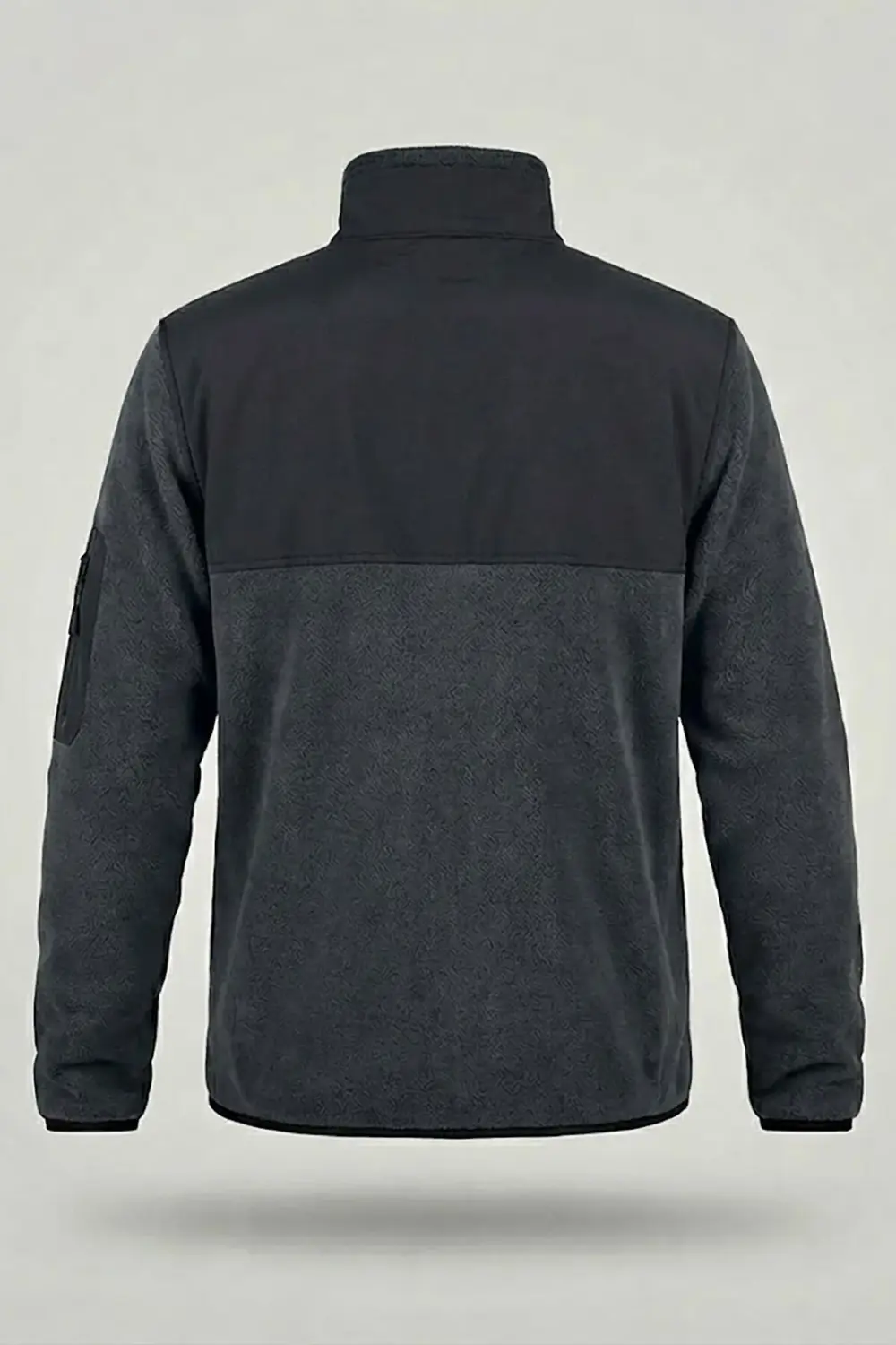 Tüylenme Yapmaz Unisex Regular Kalıp Tam Fermuarlı Dik Yaka Antra