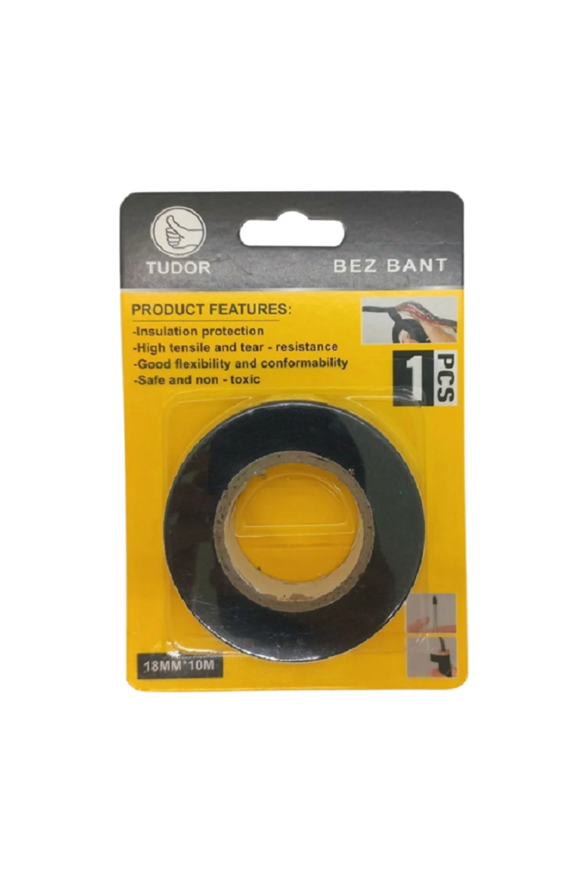 Tüylü Endüstriyel Siyah Bez Bant 18 mm x 10 Mt Tüylü Endüstriyel Siyah Bez Bant 18 mm x 10 Mt