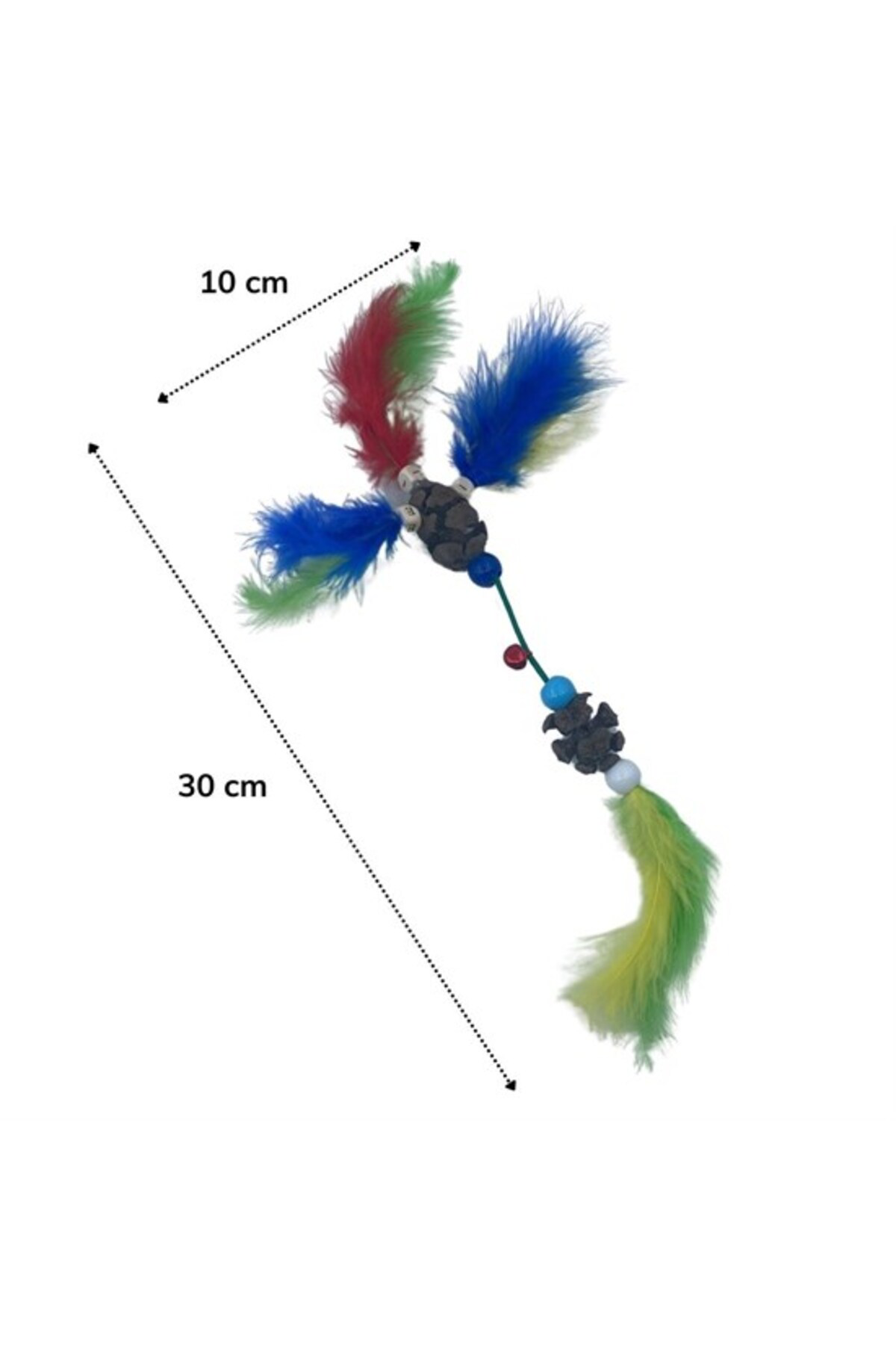Ok Aksesuar Tüylü Tahta Boncuklu Zilli Kedi Oyuncağı Çok Renkli Kedi Oyuncak Ok Aksesuar Tüylü Tahta Boncuklu Zilli Kedi Oyuncağı Çok Renkli Kedi Oyuncak