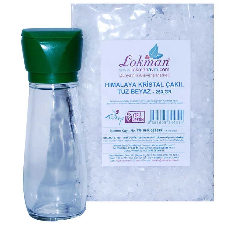 Tuz Karabiber Değirmeni Seti Yeşil + 250g Himalaya Çakıl Tuz — Mutfağınız İçin Şık ve Pratik Çözüm