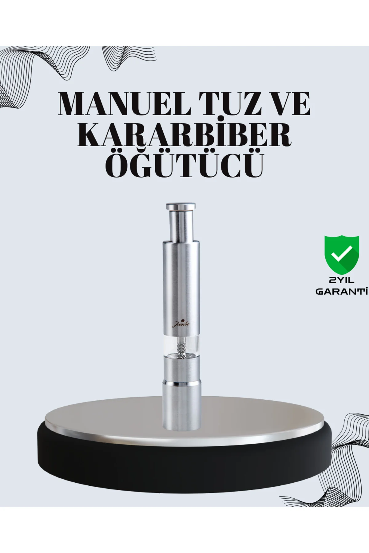 Tuz Ve Kararbiber Öğütücü - Şeffaf Akrilik Hazne