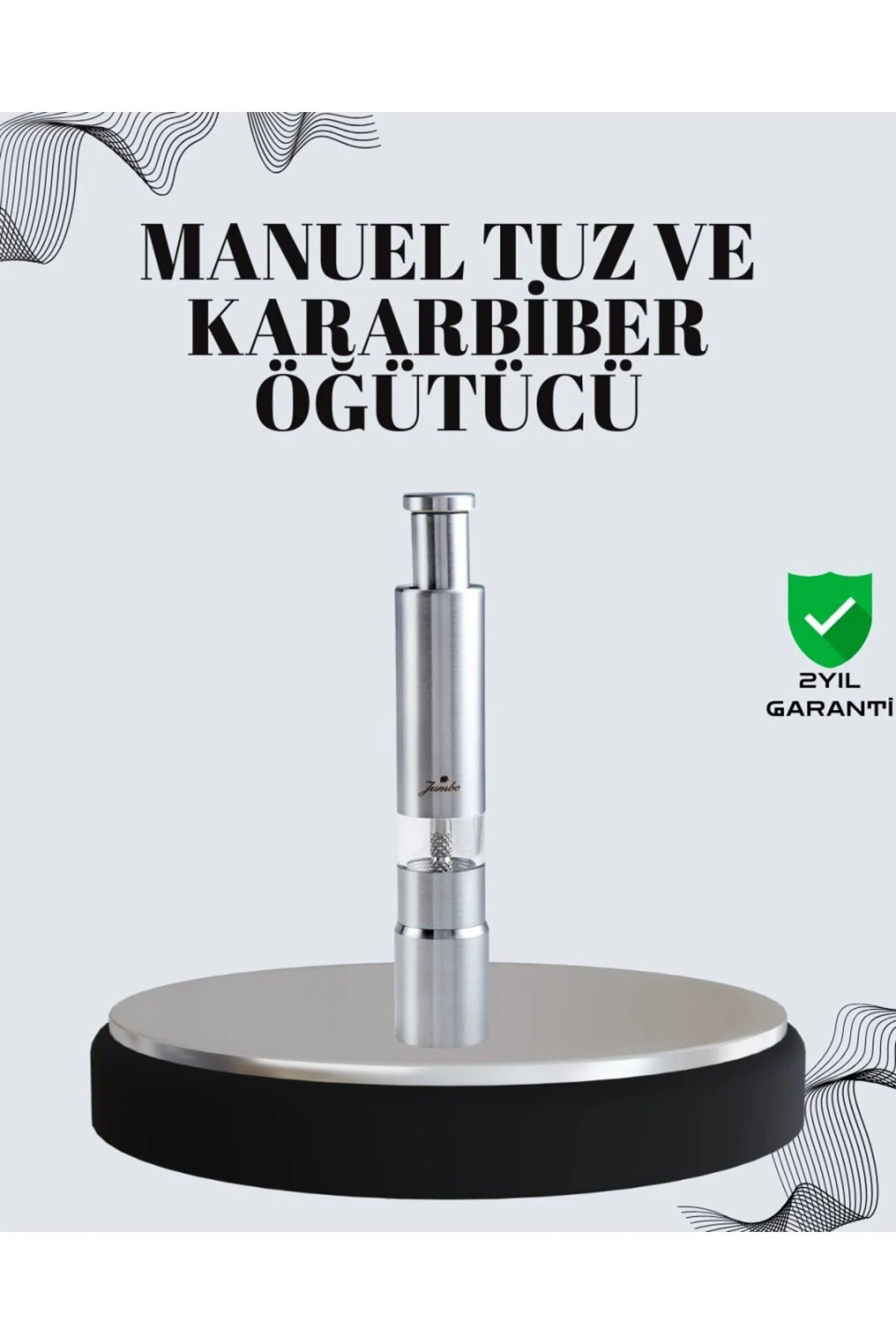 Tuz Ve Kararbiber Öğütücü - Şeffaf Akrilik Hazne