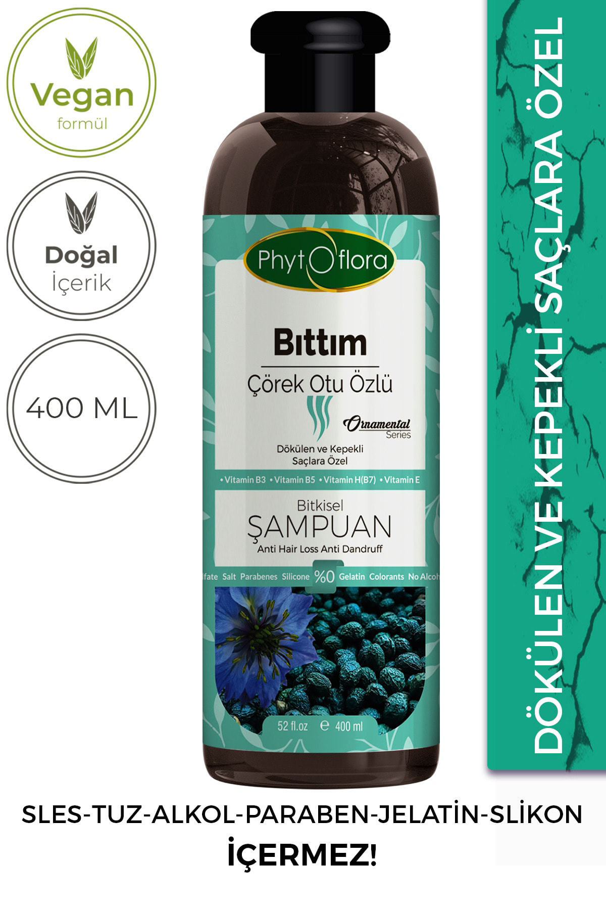 Phytoflora Tuzsuz Dökülen Ve Kepekli Saçlara Özel Bıttım Özlü Bitkisel Şampu