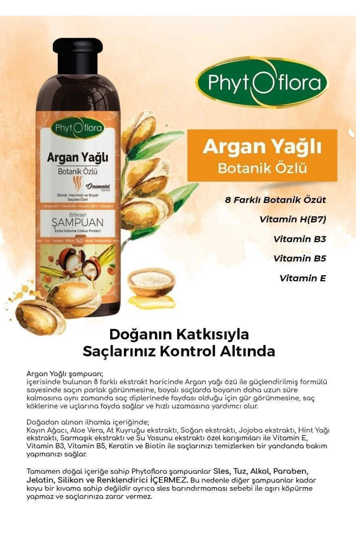 Tuzsuz Hassas Sönük Hacimsiz Ve Boyalı Saçlara Özel Argan Yağlı B - Görsel 4