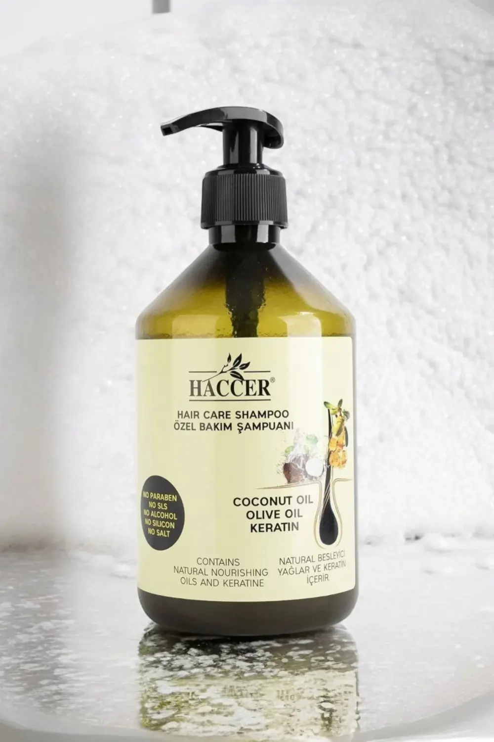 Tuzsuz Sülfatsız Parabensiz Zeytinyağı Hindistan Cevizi Keratin Ş