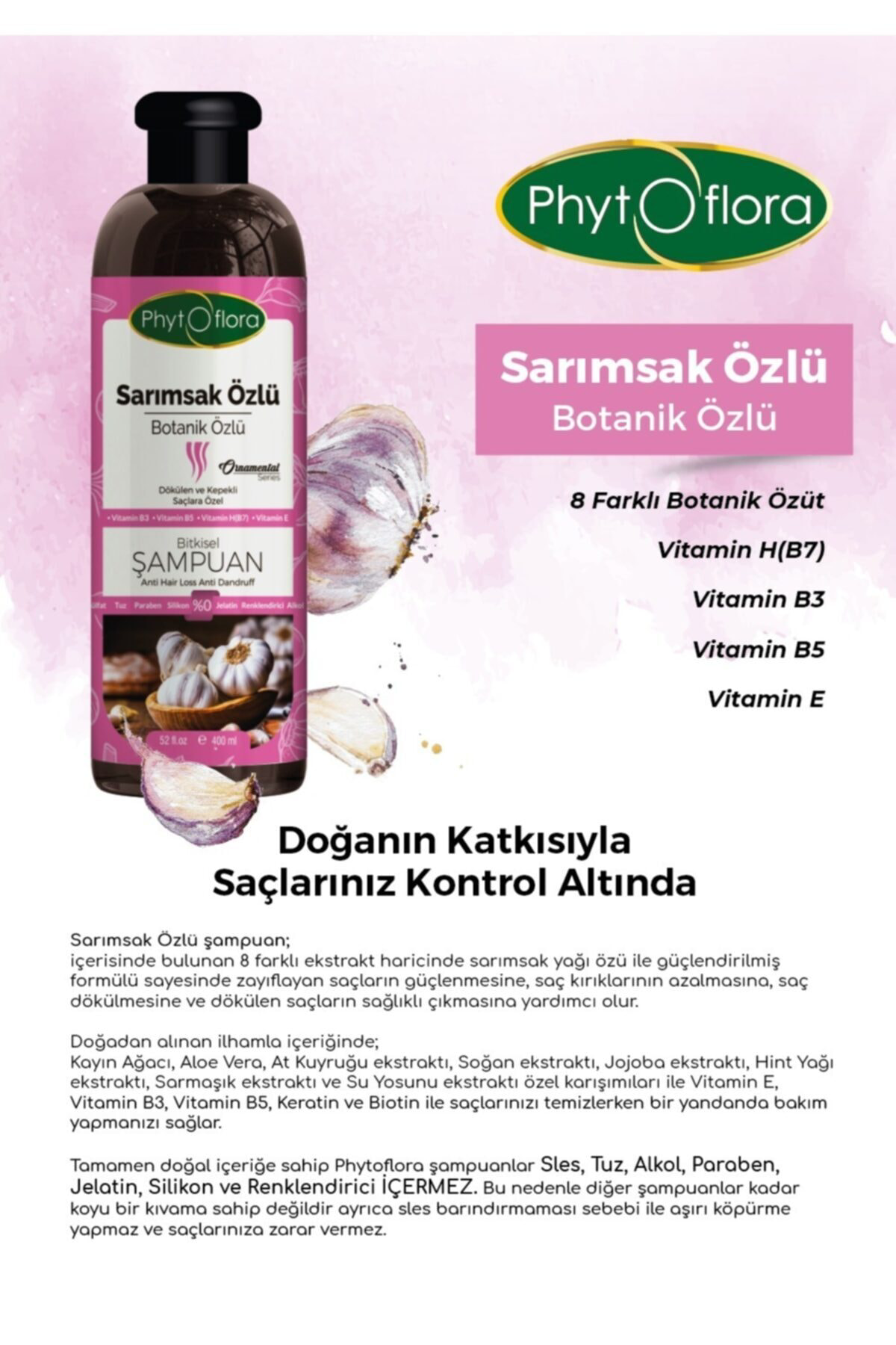 Tuzsuz Yağlı Ve Dökülen Ve Kepekli Saçlara Özel Sarımsak Özlü Bit