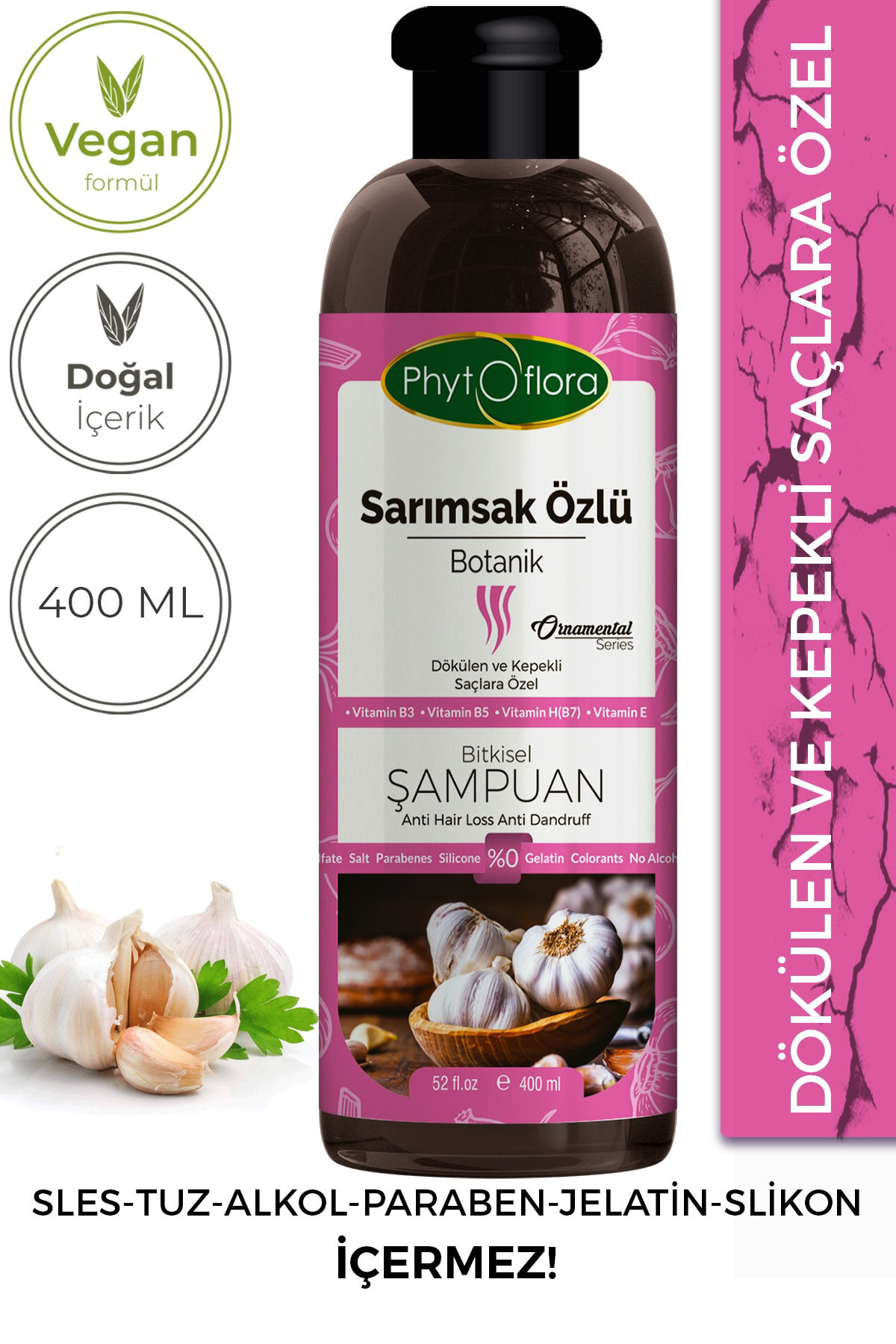 Tuzsuz Yağlı Ve Dökülen Ve Kepekli Saçlara Özel Sarımsak Özlü Bit