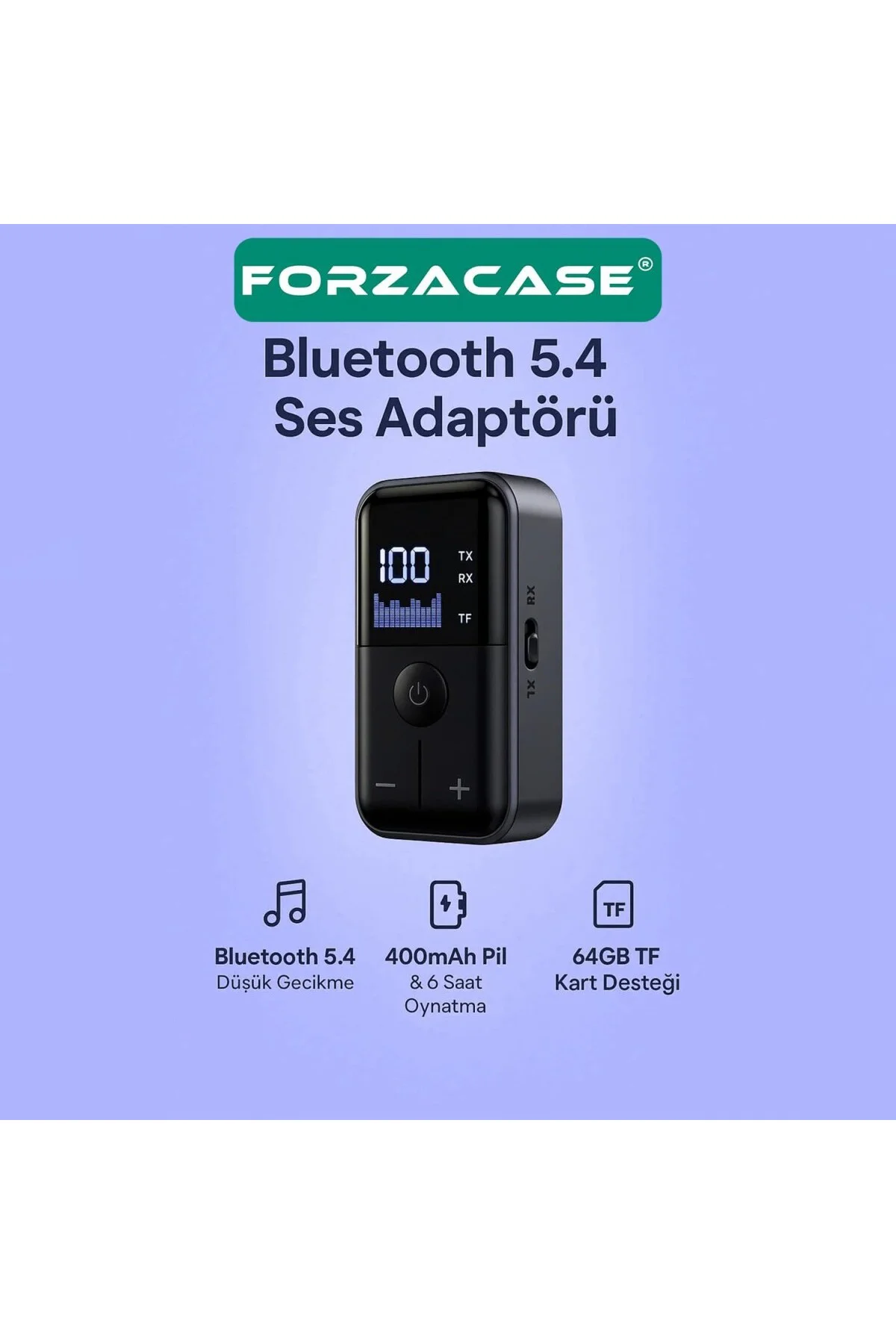 TV, Araç, Bilgisayar Uyumlu 2in1 Aux Bluetooth 5.4 TF Kartlı Kabl