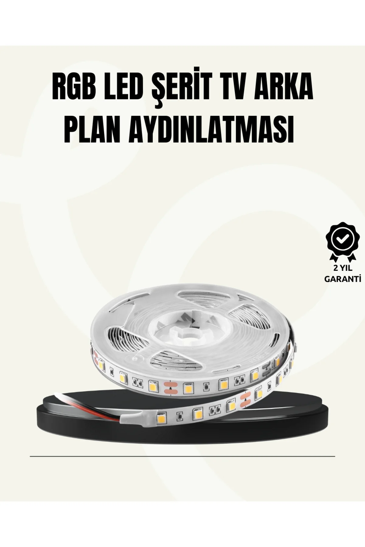 TV Arkası LED Şerit Işık Otomatik Açma Kapama Özellikli 2mt