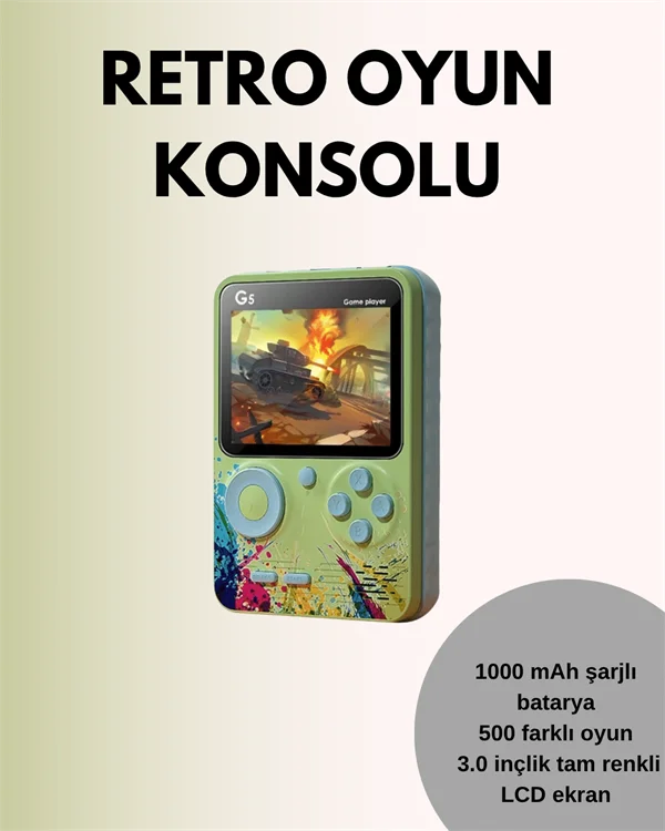 TV Bağlantılı 500 Oyunlu Mini Gameboy Konsol TV Bağlantılı 500 Oyunlu Mini Gameboy Konsol