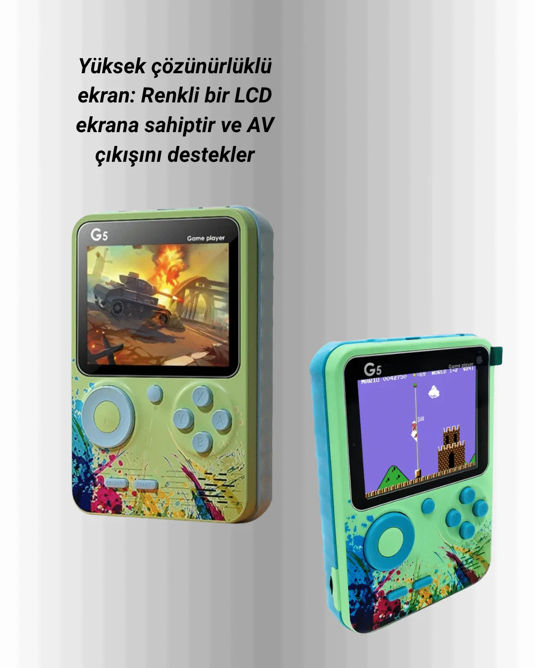 TV Bağlantılı 500 Oyunlu Mini Gameboy Konsol