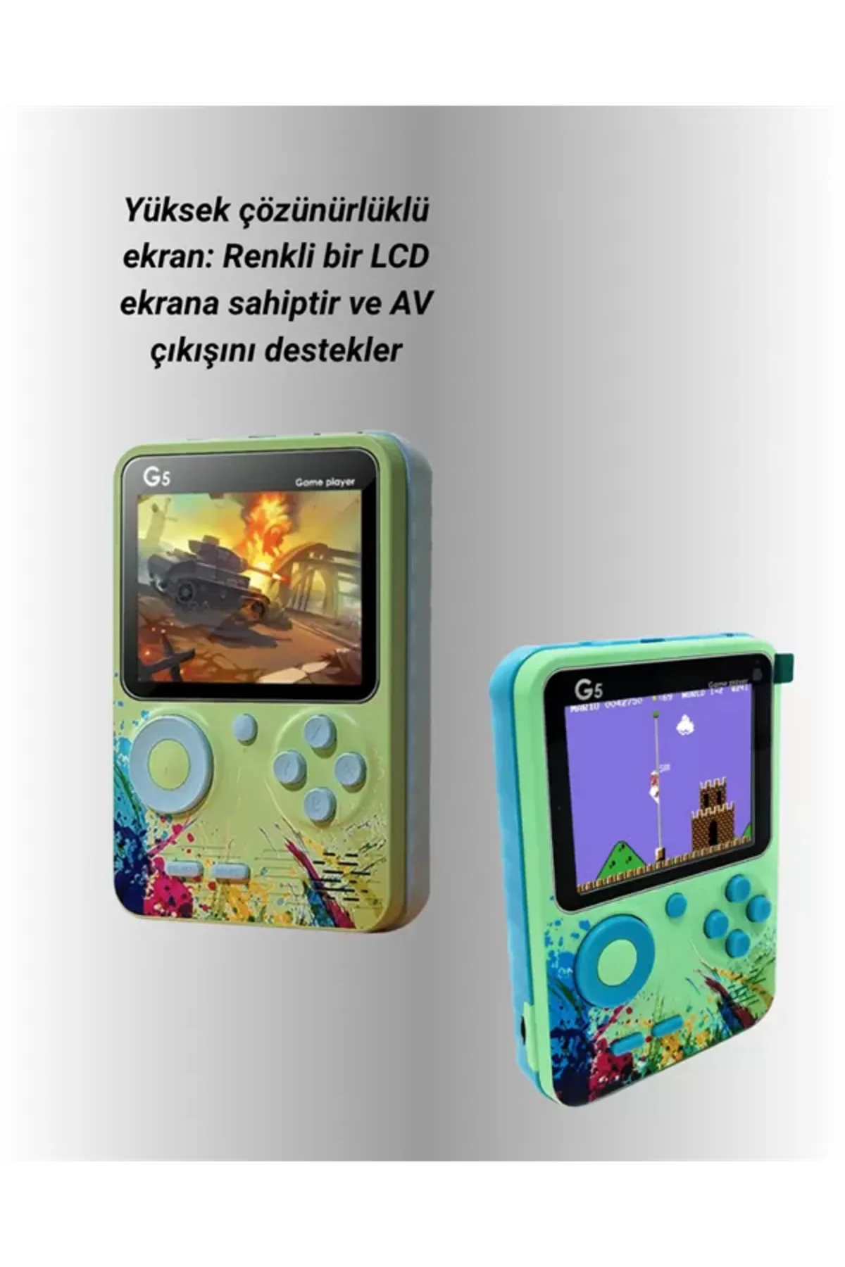 TV Bağlantılı 500 Oyunlu Mini Gameboy Konsol