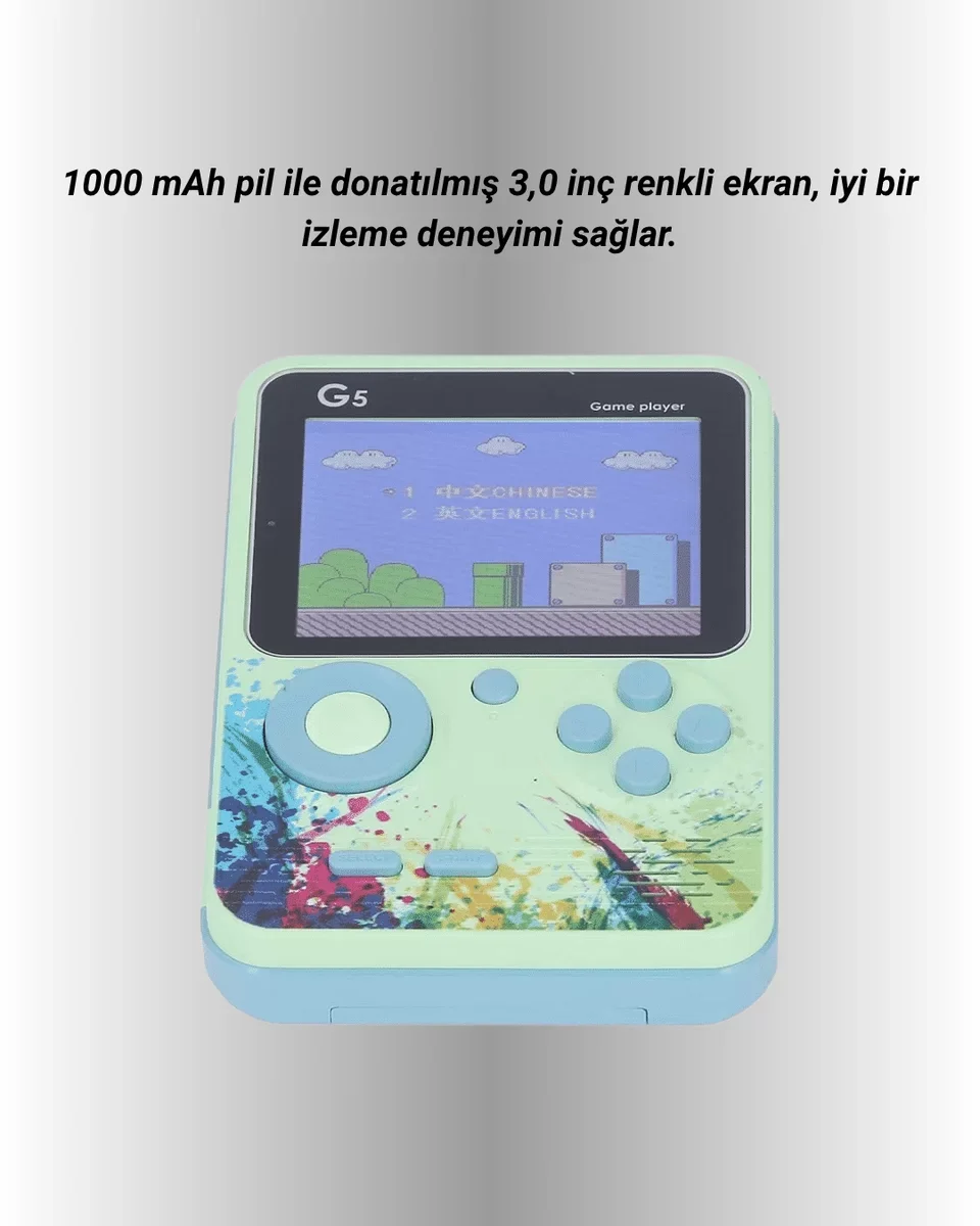 TV Bağlantılı 500 Oyunlu Mini Gameboy Konsol - Retro Eğlence ve Modern Bağlantı