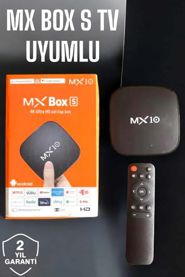TV Box Android Uyumlu 4 Çekirdekli Wi-Fi Bağlantılı 4K - 4K UHD Akıllı TV Çözümü