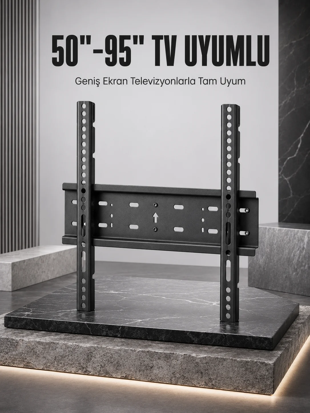 TV Duvar Askı Aparatı 50-95 İnç Uyumlu Güvenli Sabit Montaj