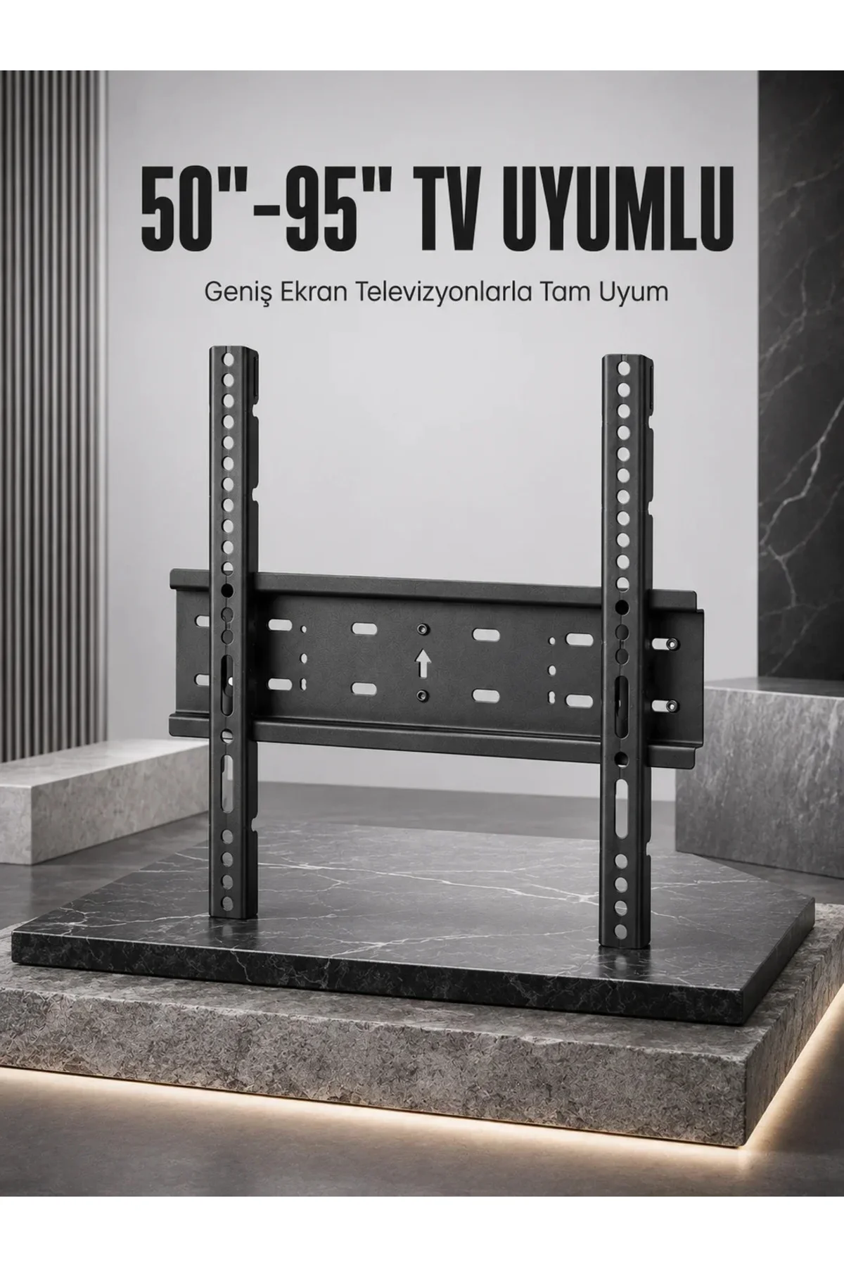 TV Duvar Askı Aparatı 50-95 İnç Uyumlu Güvenli Sabit Montaj