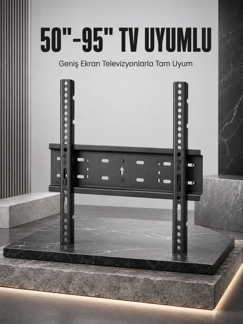 Tv Duvar Askı Aparatı 50-95 İnç Uyumlu Güvenli Sabit Montaj - Lisinya