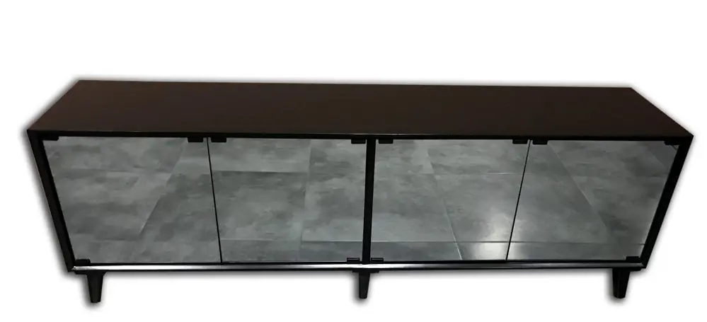 TV Sehpa 13722 ST Modern Konik Ayna Parlak Gri modern Kayın etro 