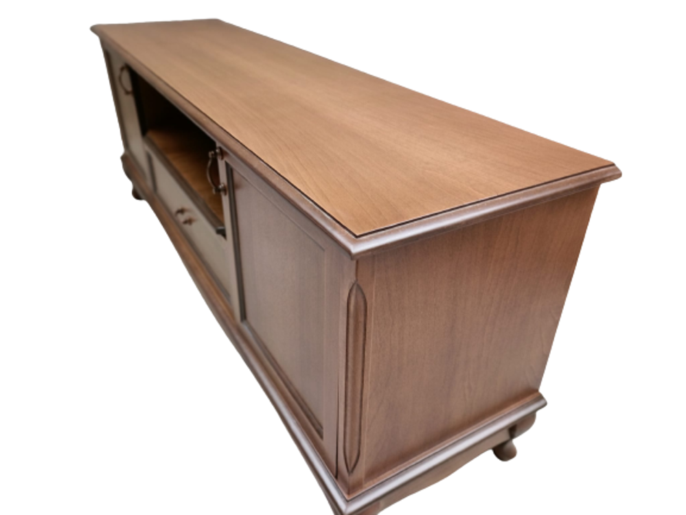 Tv Sehpa ST 13744 Klasik Model Ahşap Kaplama Kayın Aslan Ayak Cev