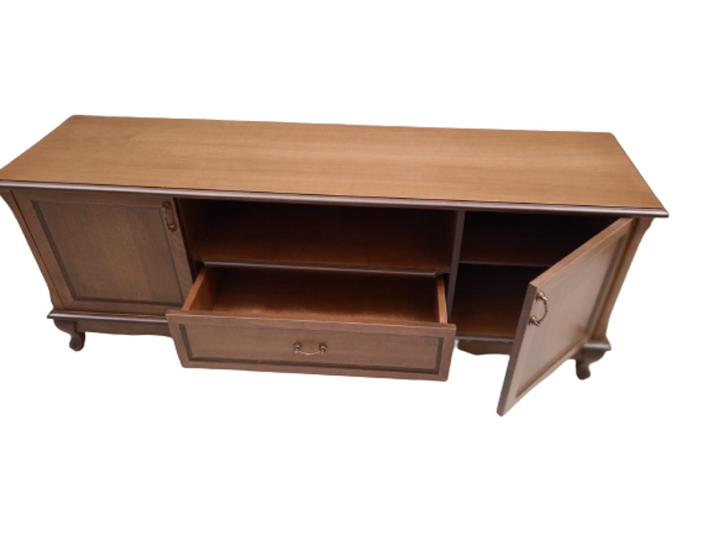 Tv Sehpa ST 13744 Klasik Model Ahşap Kaplama Kayın Aslan Ayak Cev