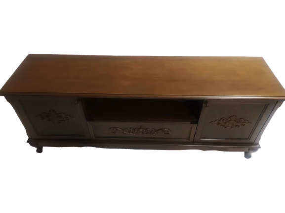 Tv Sehpa ST 17336 Klasik Model Kayın Kaplama Aslan Ayak Oyma Ceviz Renk El Yapı Fiyatı, Yorumları ve Özellikleri