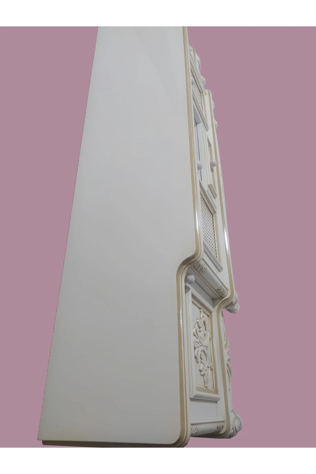 Tv Sehpa ST 17346 Klasik Hasır Model Kayın Aslan Ayak Oyma Nakış Beyaz El yapım Tv Sehpa ST 17346 Klasik Hasır Model Kayın Aslan Ayak Oyma Nakış Beyaz El yapım - Görsel 7