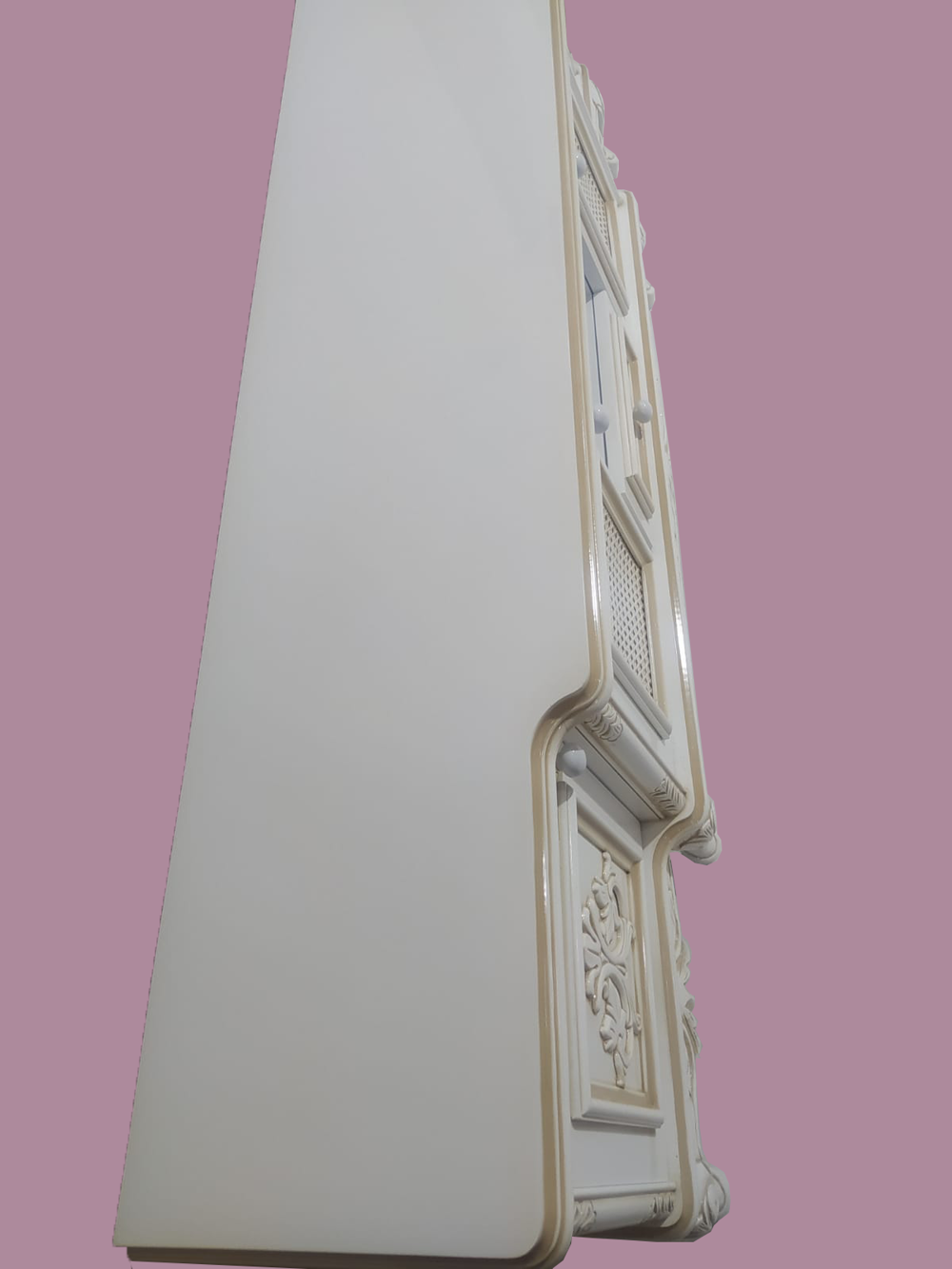 Tv Sehpa ST 17346 Klasik Hasır Model Kayın Aslan Ayak Oyma Nakış 