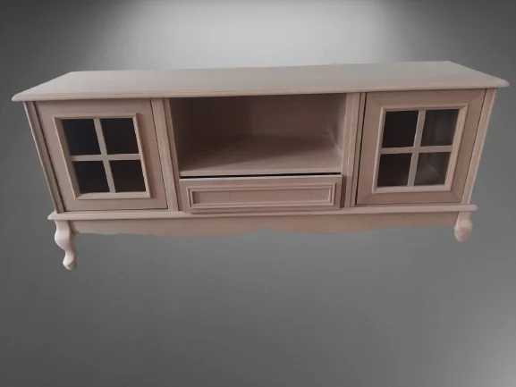 Tv Sehpa ST 17419 Windovs Nakış Klasik Model Kayın ASLAN Ayak HAM Renk El Yapım Fiyatı, Yorumları ve Özellikleri