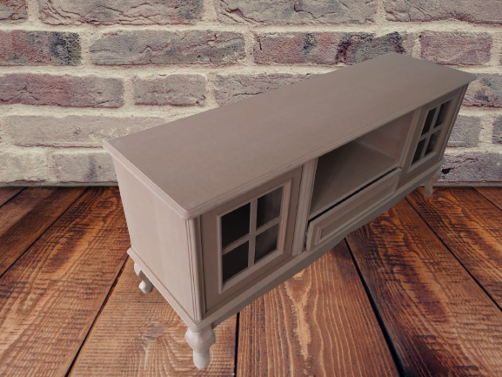 Tv Sehpa ST 17420 Pencere Nakış Klasik Model Kayın ASLAN Ayak HAM