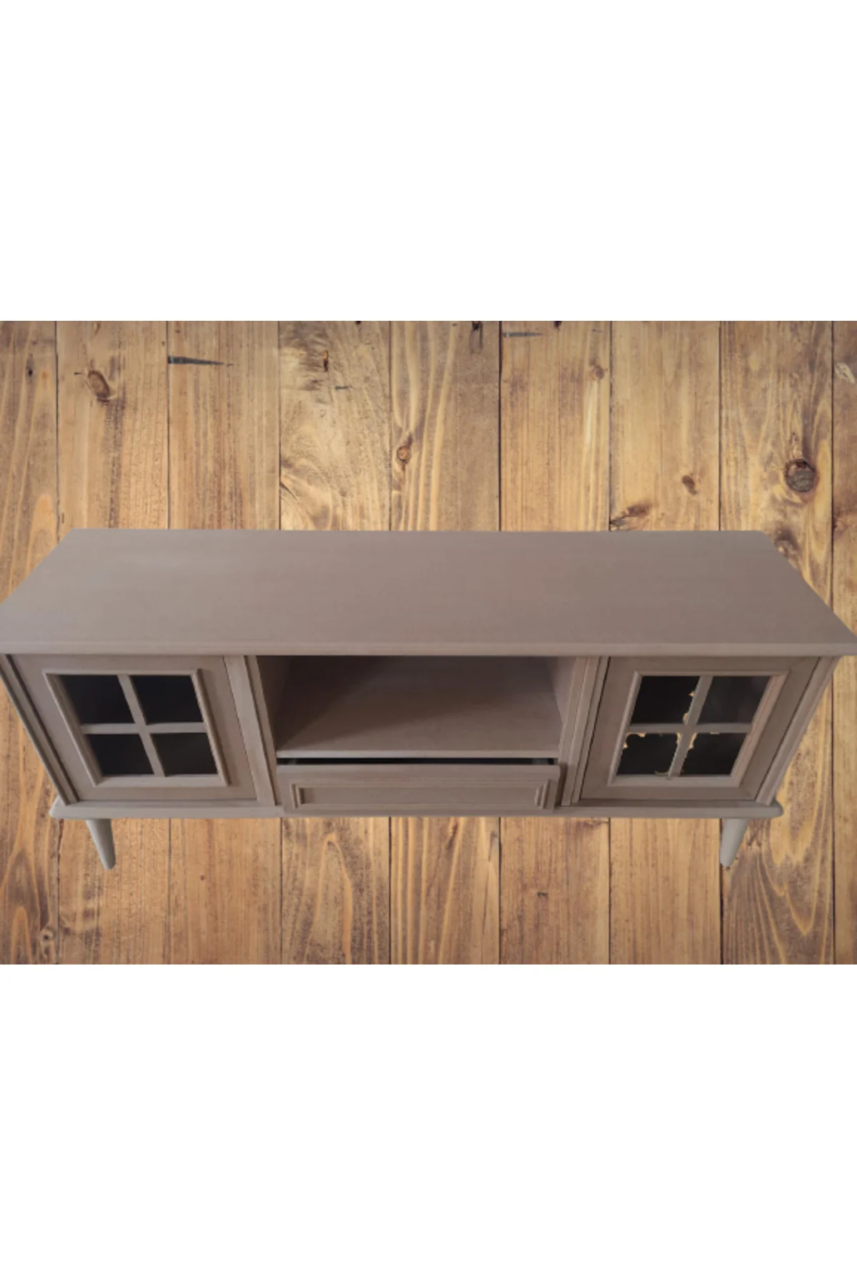 Tv Sehpa ST 17422 Windovs Nakış Klasik Model Kayın Torna RETRO Ayak HAM El Yapım - Görsel 5