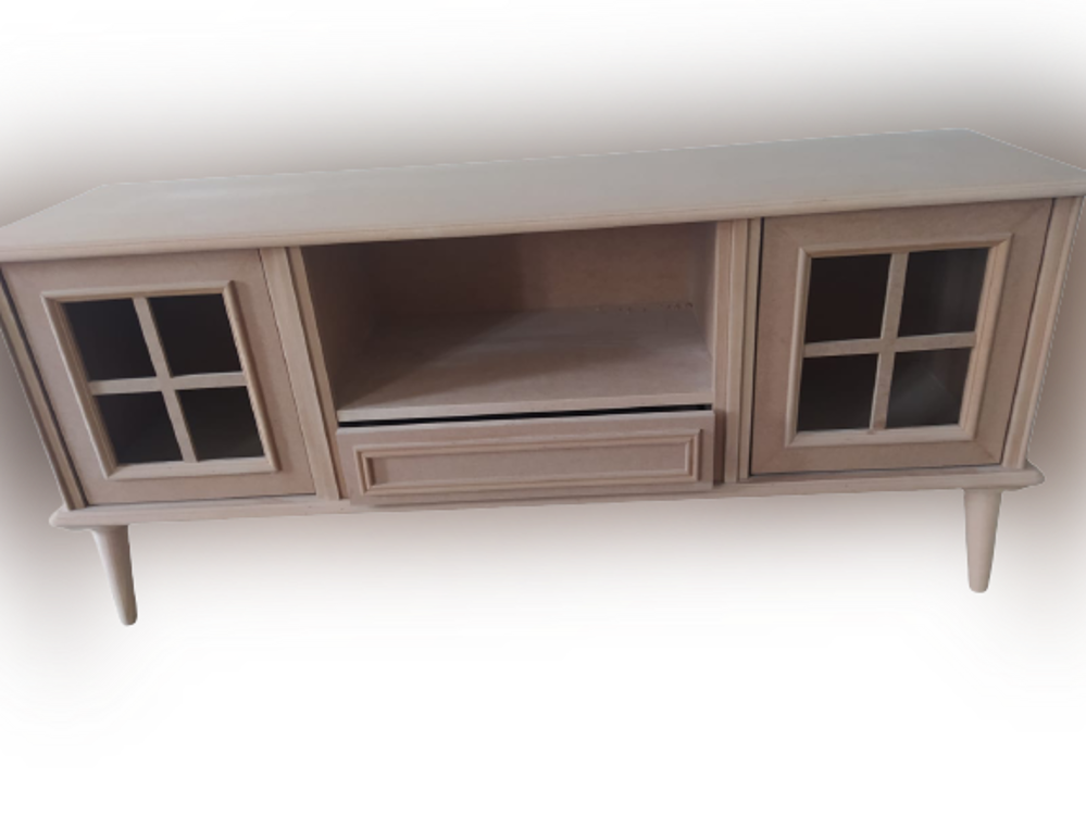 Tv Sehpa ST 17422 Windovs Nakış Klasik Model Kayın Torna RETRO Ay