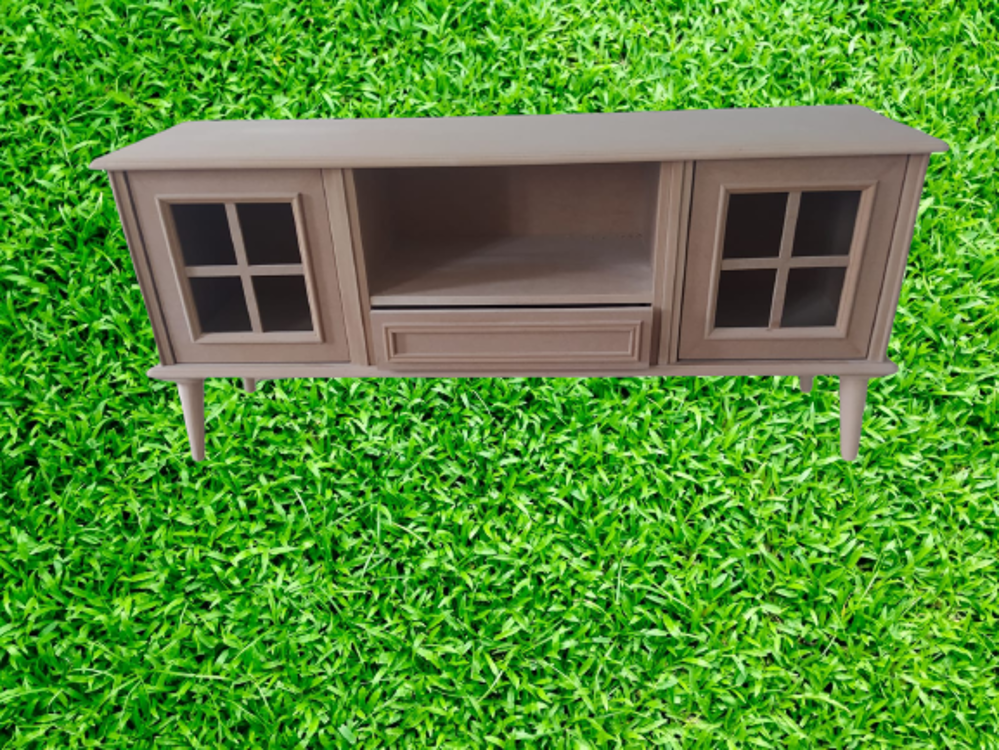 Tv Sehpa ST 17422 Windovs Nakış Klasik Model Kayın Torna RETRO Ay