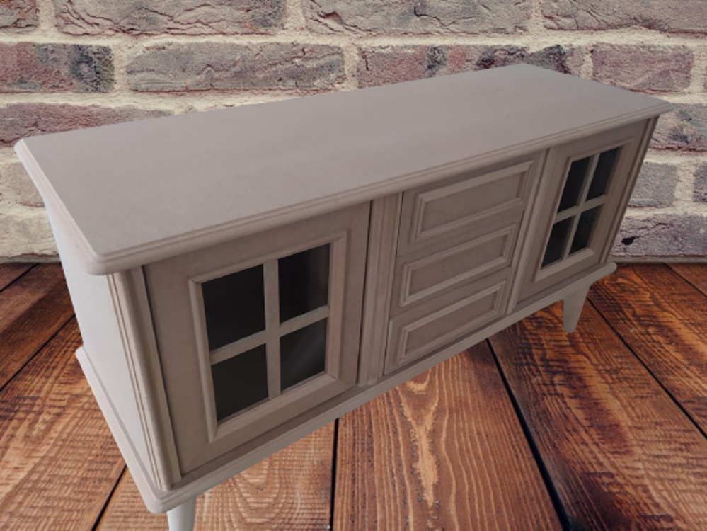 Tv Sehpa ST 17423 Windovs Nakış Klasik Model Kayın RETRO Ayak HAM