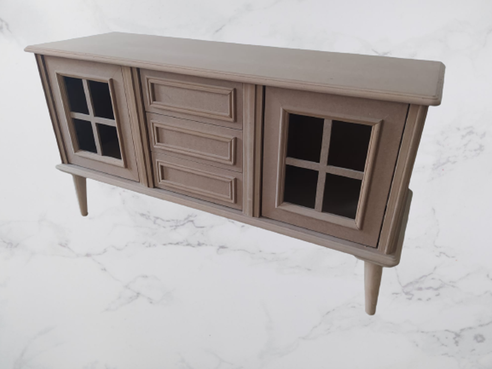 Tv Sehpa ST 17423 Windovs Nakış Klasik Model Kayın RETRO Ayak HAM