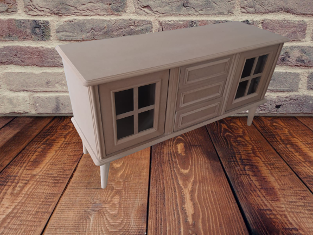 Tv Sehpa ST 17424  Windovs Nakış Klasik Model Ahşap Kayın RETRO A