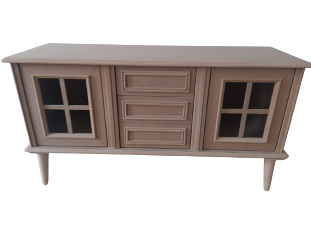 Tv Sehpa ST 17424  Windovs Nakış Klasik Model Ahşap Kayın RETRO A